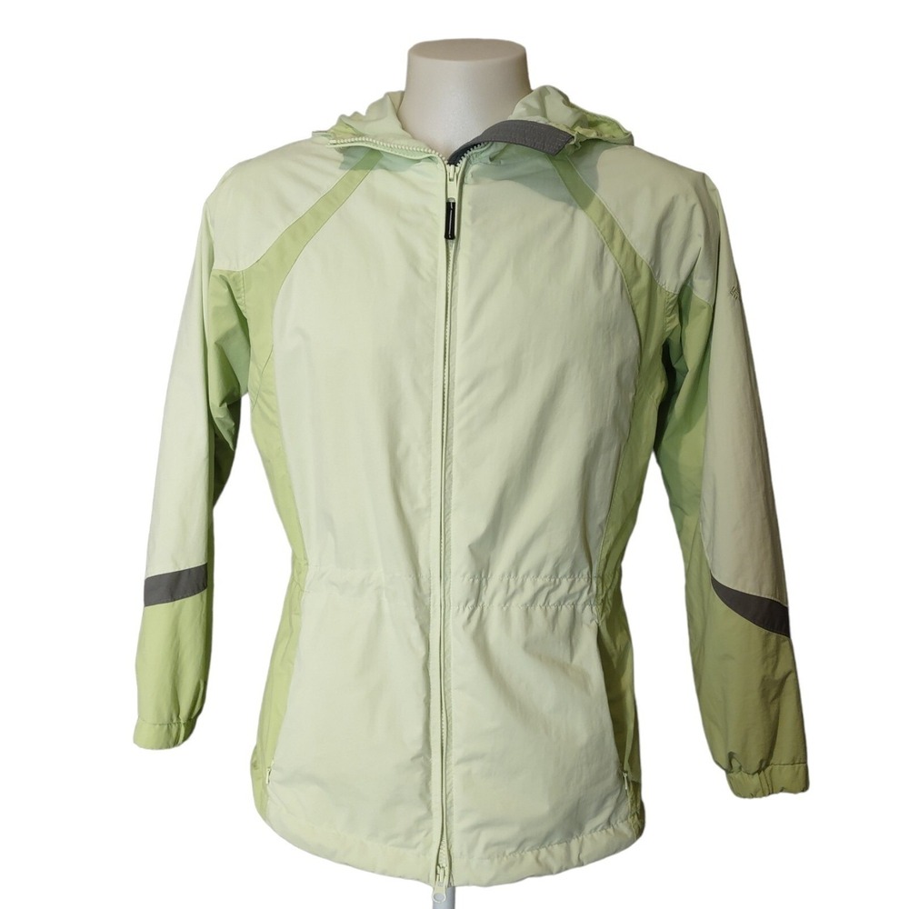 Columbia Windbreaker Jacket Medium Gorpcore Green Y2K Hooded Womens Cabin Core